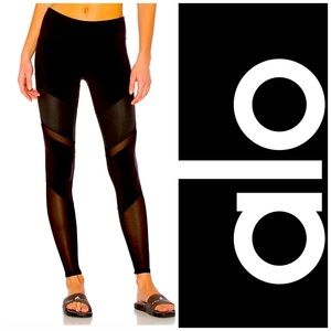 NWOT alo Yoga Sheila Hi-Rise Mesh Paneled Leggings